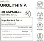 Urolithin A capsules 1000mg - 120 per bottle, 99.9% purity